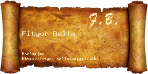 Fityor Bella névjegykártya